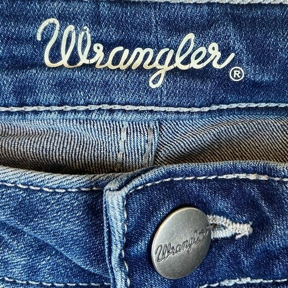 Wrangle Raw Hem Straight Leg Denim Blue Jeans Women’s Size 4 - Picture 4 of 13